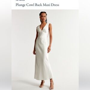 Abercrombie Plunge Cowl Back Maxi Dress